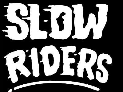 Slow Rider branding design hand draw patch vector