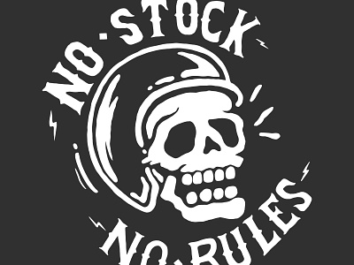 No Stock bikers design skull superlow