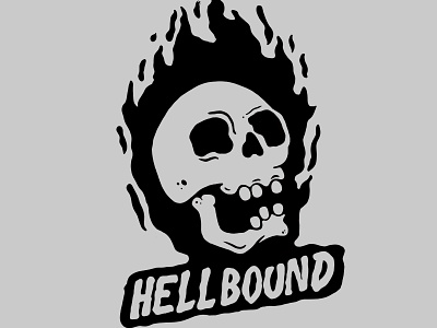 hellbound bikers branding design patch skull stickers