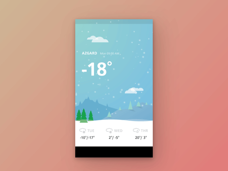 Weather Report? android animation app snow weather