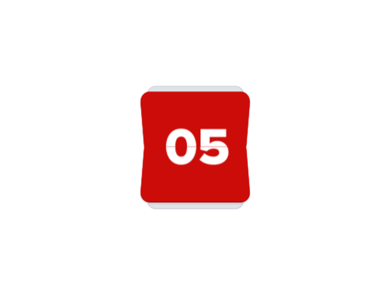 Calendar icon 1 week animation material design waiting