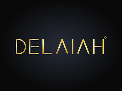 Delaiah logo design branding clean design gold texture illustration logo