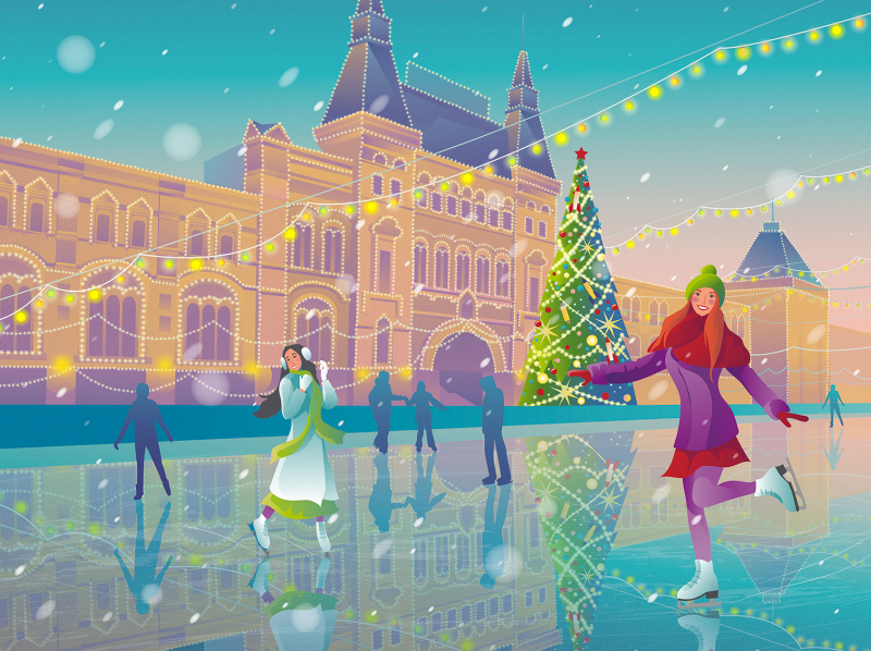 Ice rink by Elena Astakhova on Dribbble