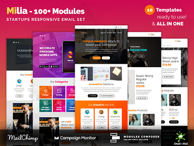 Milia - Multipurpose Email Set with Online Builder