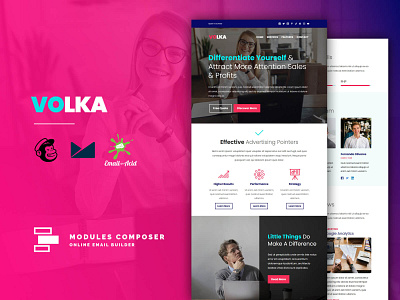 Volka - Startup Responsive Email with Online Builder builder campaignmonitor creative dragdrop ecommerce emailbuilder emailtemplate fashion modulescomposer multipurpose newsletter psd2newsletters responsive startup