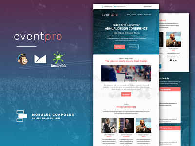 EventPro - E-commerce Responsive Email with Online Builder builder campaignmonitor creative dragdrop ecommerce emailbuilder emailtemplate fashion modulescomposer multipurpose newsletter psd2newsletters responsive startup