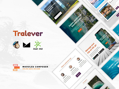 Tralever - Responsive Email Template for Booking & Traveling booking builder campaignmonitor dragdrop emailbuilder emailtemplate fashion modulescomposer multipurpose newsletter psd2newsletters responsive startup traveling
