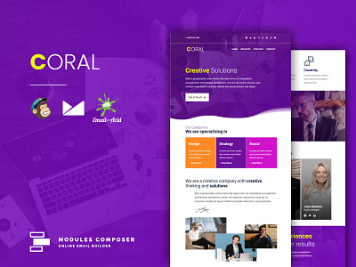 Coral - Responsive Email for Agencies & Startups builder campaignmonitor creative dragdrop ecommerce emailbuilder emailtemplate fashion modulescomposer multipurpose newsletter psd2newsletters responsive startup