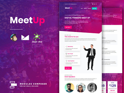 MeetUp - Responsive Email for Events & Conferences emailbuilder