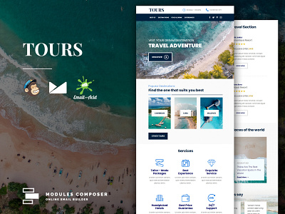 Tours - Responsive Email Template for Booking & Traveling emailbuilder