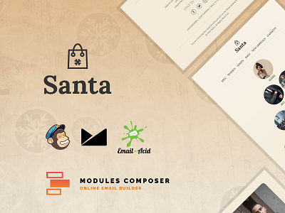 Santa - E-Commerce Responsive Email ideal for Christmas emailbuilder
