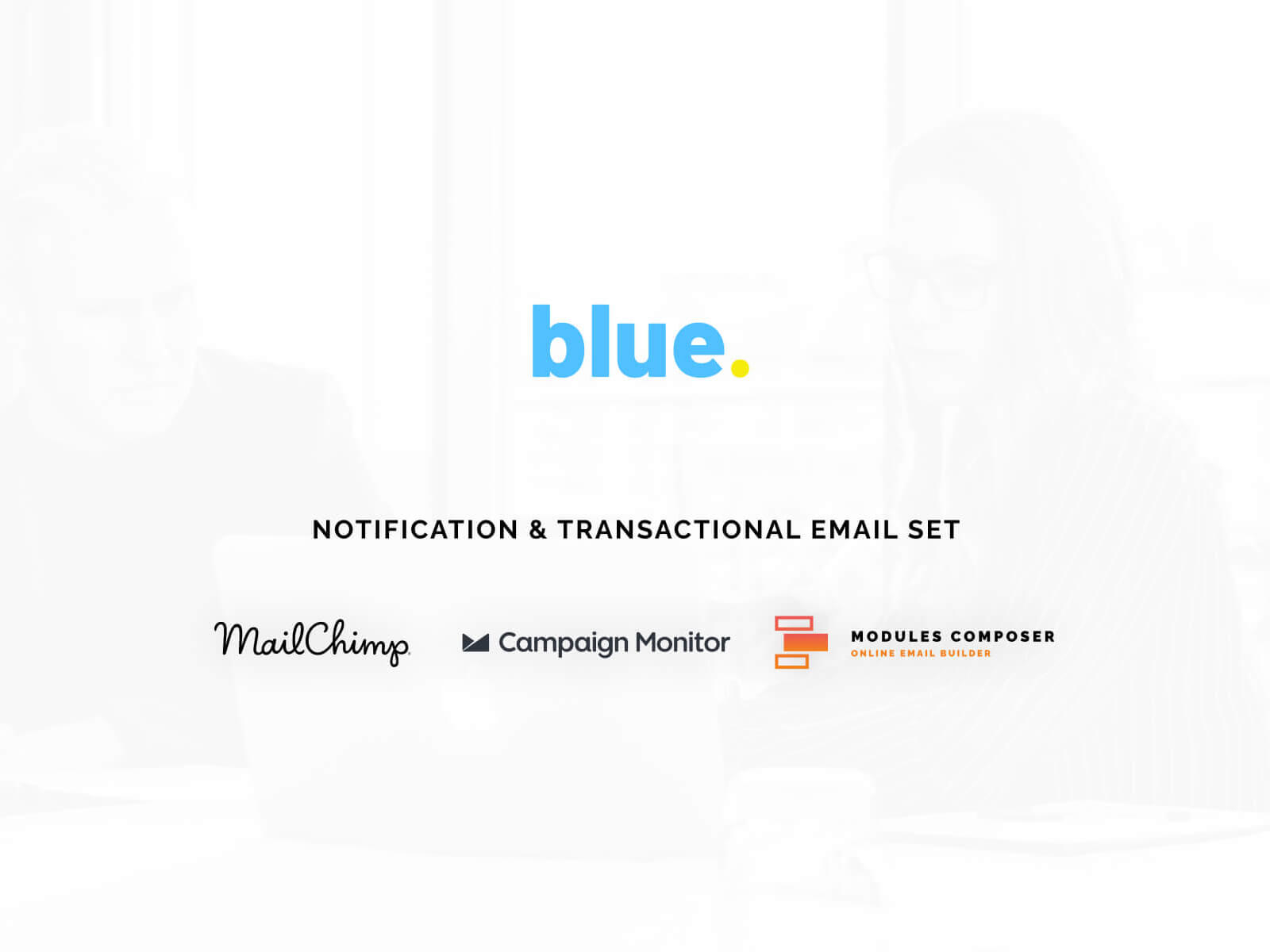 Blue - Notification Email Set With Online Builder By Yannis ...