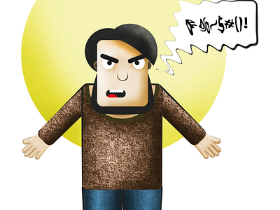 Angry background boceto degradado design dibujo illustrator image individuo malla mininalist person suéter