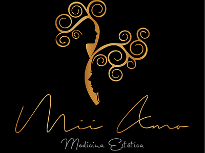 Mii Amo aesthetic amo background black design girls gold grecia logo medicine