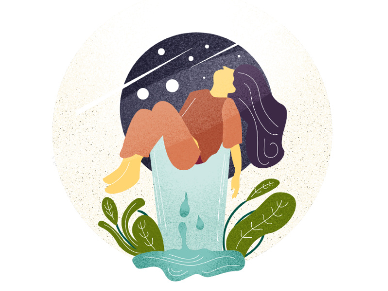 floating women by Saqib Ahmad on Dribbble