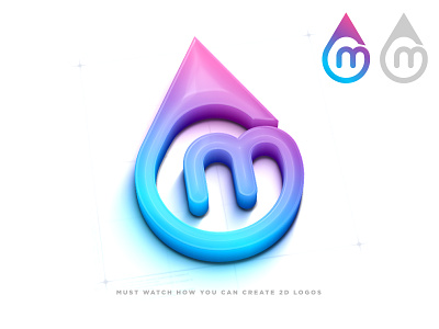 MPencil - Media Pencil for Designer News Logo alphabet logo branding letter m logo logotype m letter m logo pencil