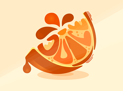 Orange Juice illustration juice logo summer text effect