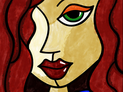 Pablo Picasso Inspired Artwork artwork fiverr gig girl lady picasso watercolor