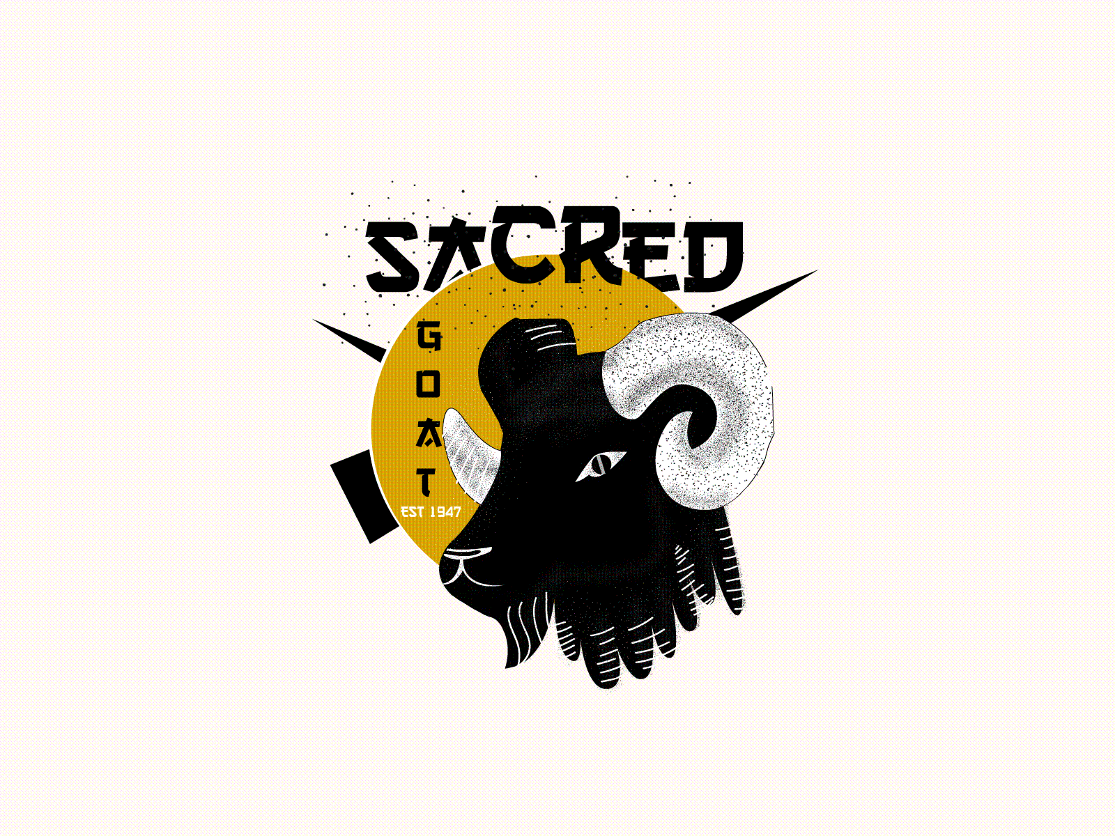 Sacred Goat animated animated gif animation creative gif gif animation goat illustration logo sacred