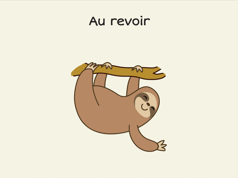 2- Jour Deux animation education french illustration sloth