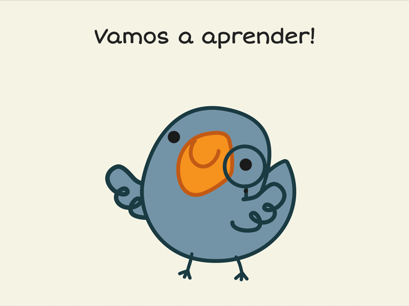 24- Día Veinticuatro animation bird education illustration spanish