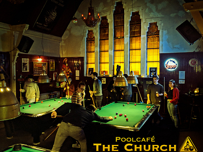 Poolcafe: The Church photoshop graphic design