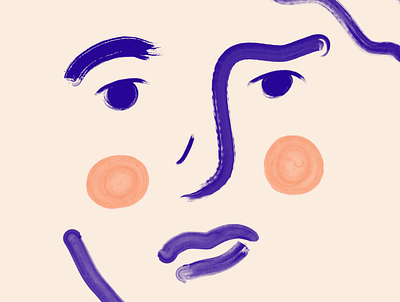 Face design illustration pastels