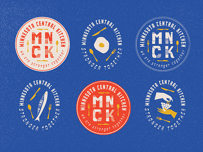 Badges for Minnesota Central Kitchen badges branding design illustration logo minneapolis minnesota typography
