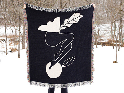 Female Form Blanket abstract blanket design female illustration minimalist minneapolis textiles