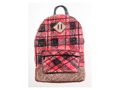 Colored pencil Jansport backpack