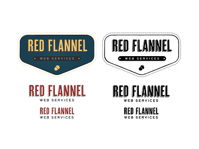 Red Flannel Web Services logo branding design lettering art logo print design typography vector