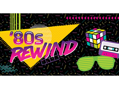 Seattle Symphony '80s Rewind Campaign illustration production design typography vector web