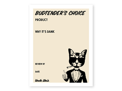Budtender's Choice form illustration print design
