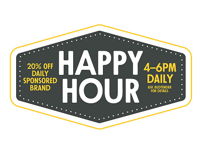 Happy Hour campaign logo adveristing logo print design typography vector