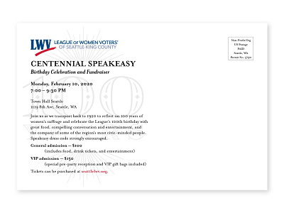 LWV postcard (back) print design typography