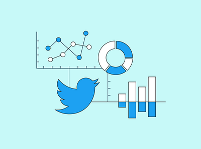 Why Brands Need a Twitter Dashboard analytics dashboard design flat illustration twitter vector