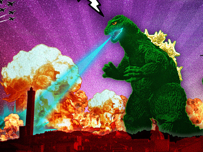 Godzilla want beer!