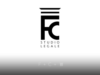FC logo branding design doric column fc law lawyer logo symbol