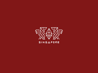 ETH SINGAPORE EVENT design lion logo merlion sketch typography vector vi