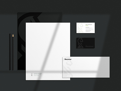 Blackmar Stationary Design business cards envelope design letterhead stationery design