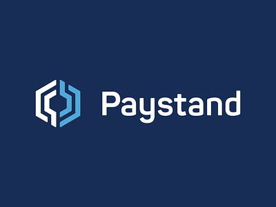 Paystand's new logo blockchain branding fintech icon design logo design