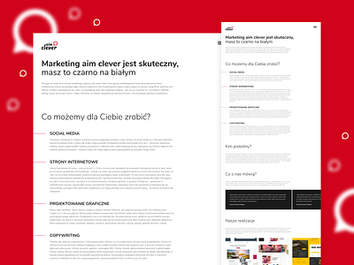 aimclever.com agency design desktop layout marketing poland project social media ui ux webdesign website wordpress www