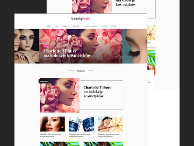 beautylovin pl beauty blog design desktop layout project ui ux webdesign website www