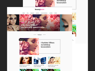 beautylovin pl beauty blog design desktop layout project ui ux webdesign website www