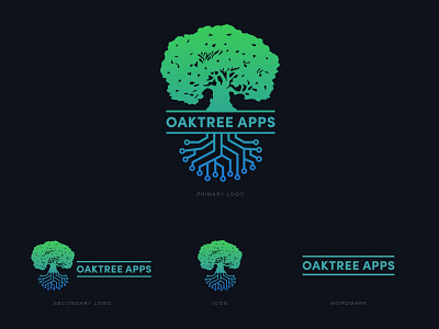 OakTree Alternate Logos branding design icon illustration lockups logo logodesign