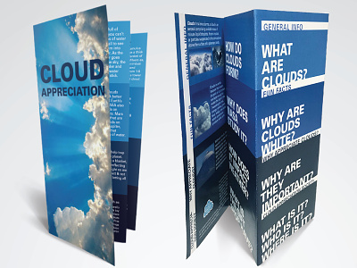 Cloud Appreciation Brochure brochure design brochure layout cloud design