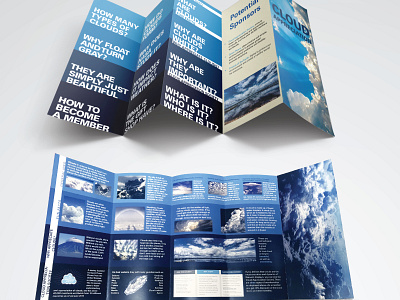 Cloud Appreciation Brochure brochure design brochure layout design illustration typogaphy