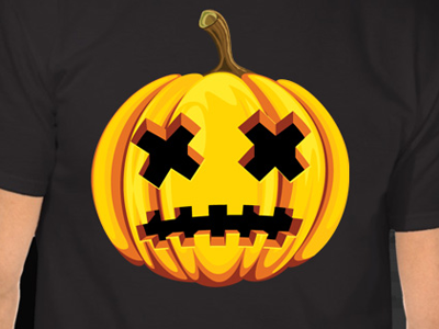 Vector Pumpkin design halloween illustrator tutoral pumpkin head t-shirt vector