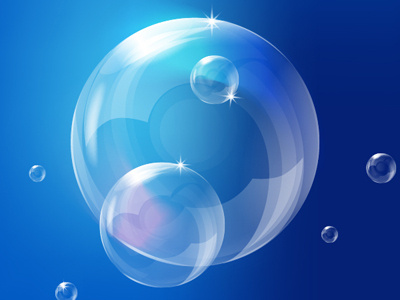 Vector Bubbles blue bubbles shine soap vivid