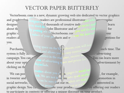Vector Paper Butterfly illustrator tutorial paper butterfly text effect vector butterfly